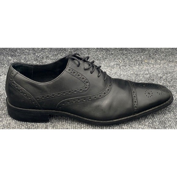 Johnston & Murphy Other - Johnson & Murphy Shoes Men’s Size 9.5 Black Cap Toe Oxford Half Brogue Saddle